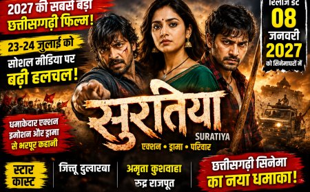 2027 की सबसे बड़ी छत्तीसगढ़ी फिल्म? 'सुरतिया' को लेकर बढ़ी हलचल, सामने आए नए अपडेट